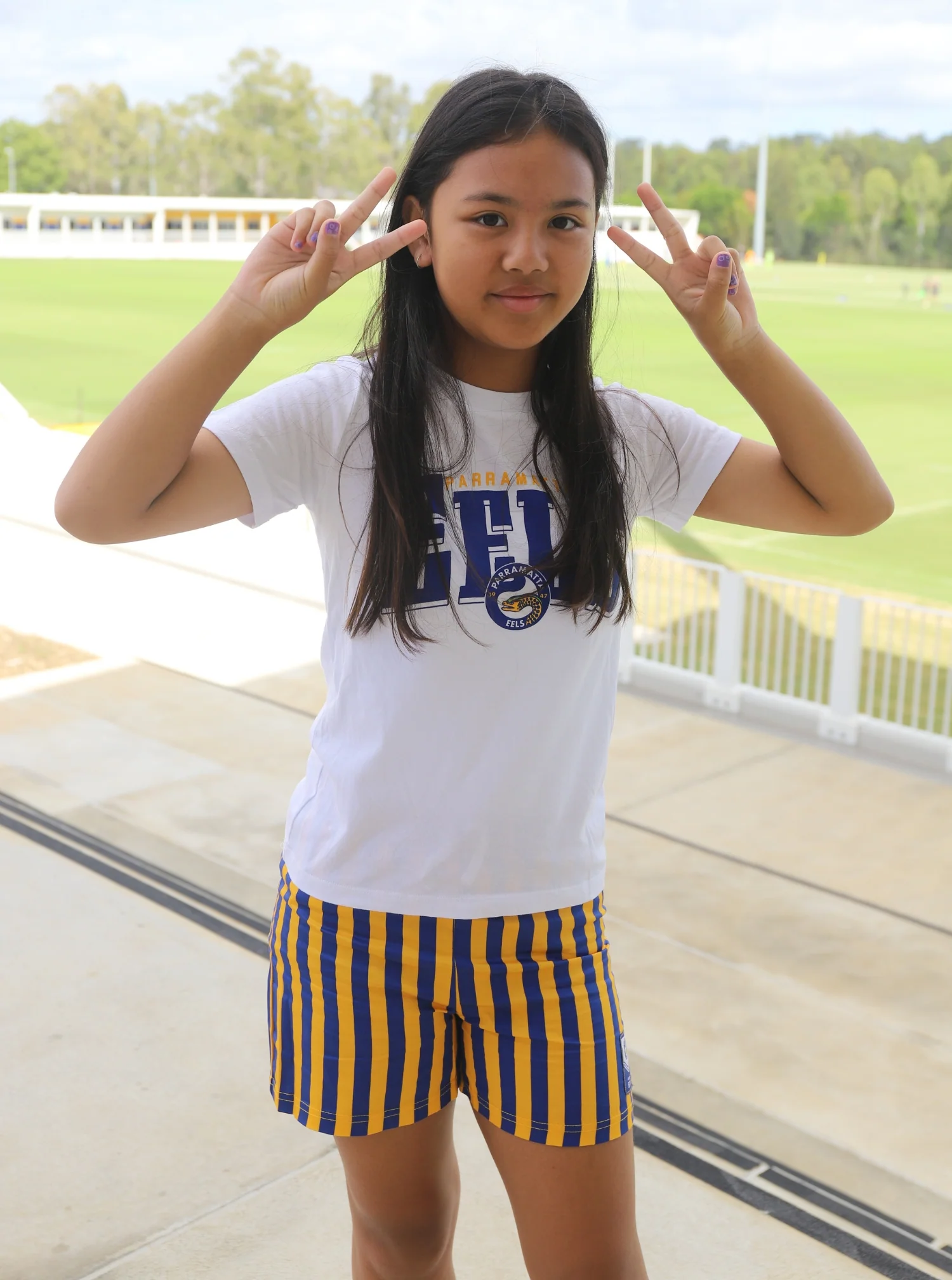 Parramatta Eels Bleacher Athletic Youth T-Shirt and Short PJ Set
