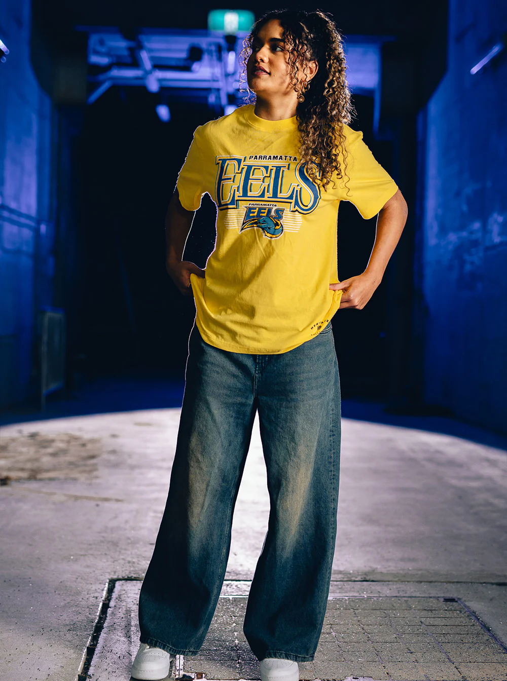 Parramatta Eels x Mitchell & Ness Bevelled Logo Tee