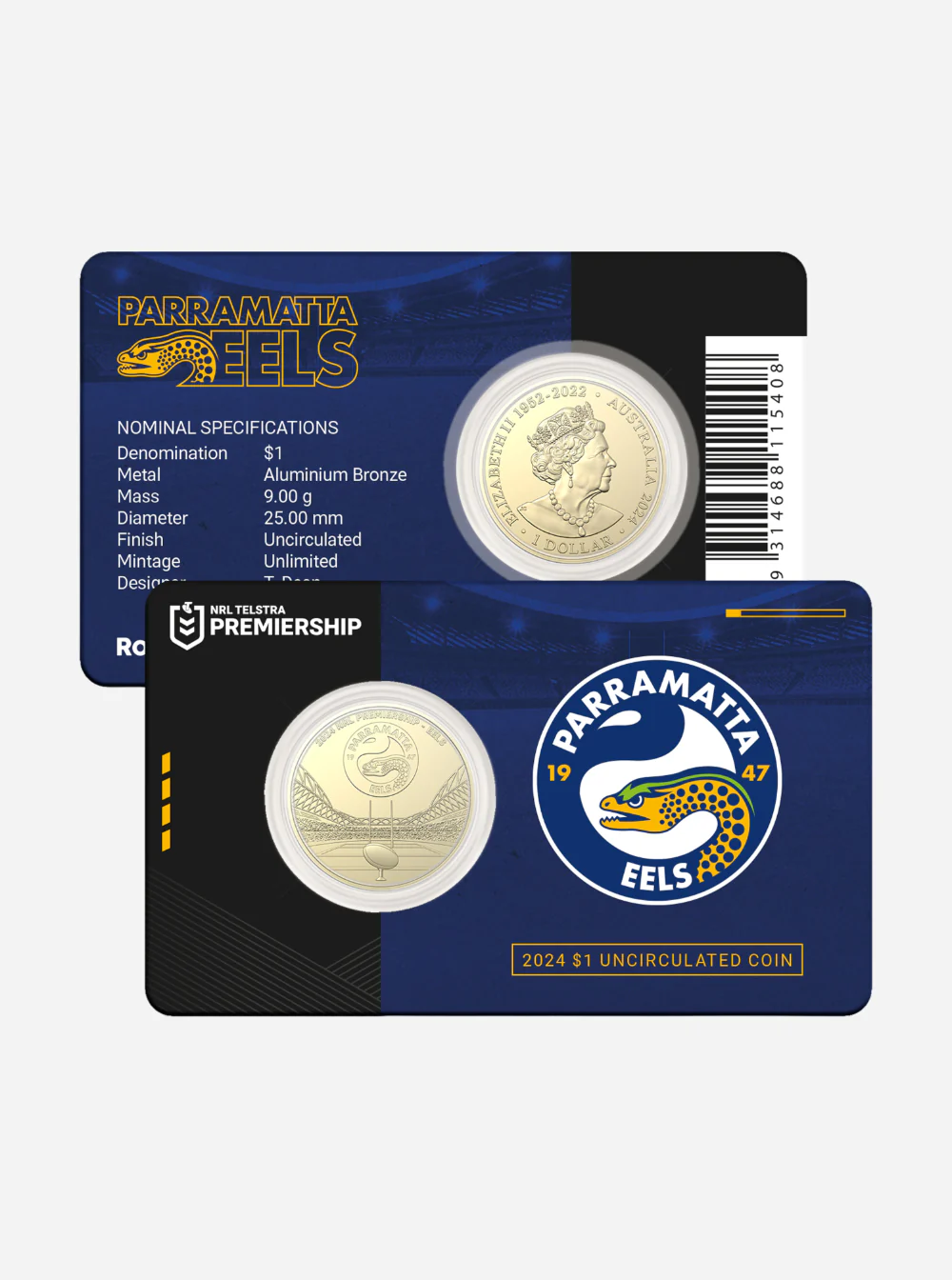 Parramatta Eels $1 Collectors Coin