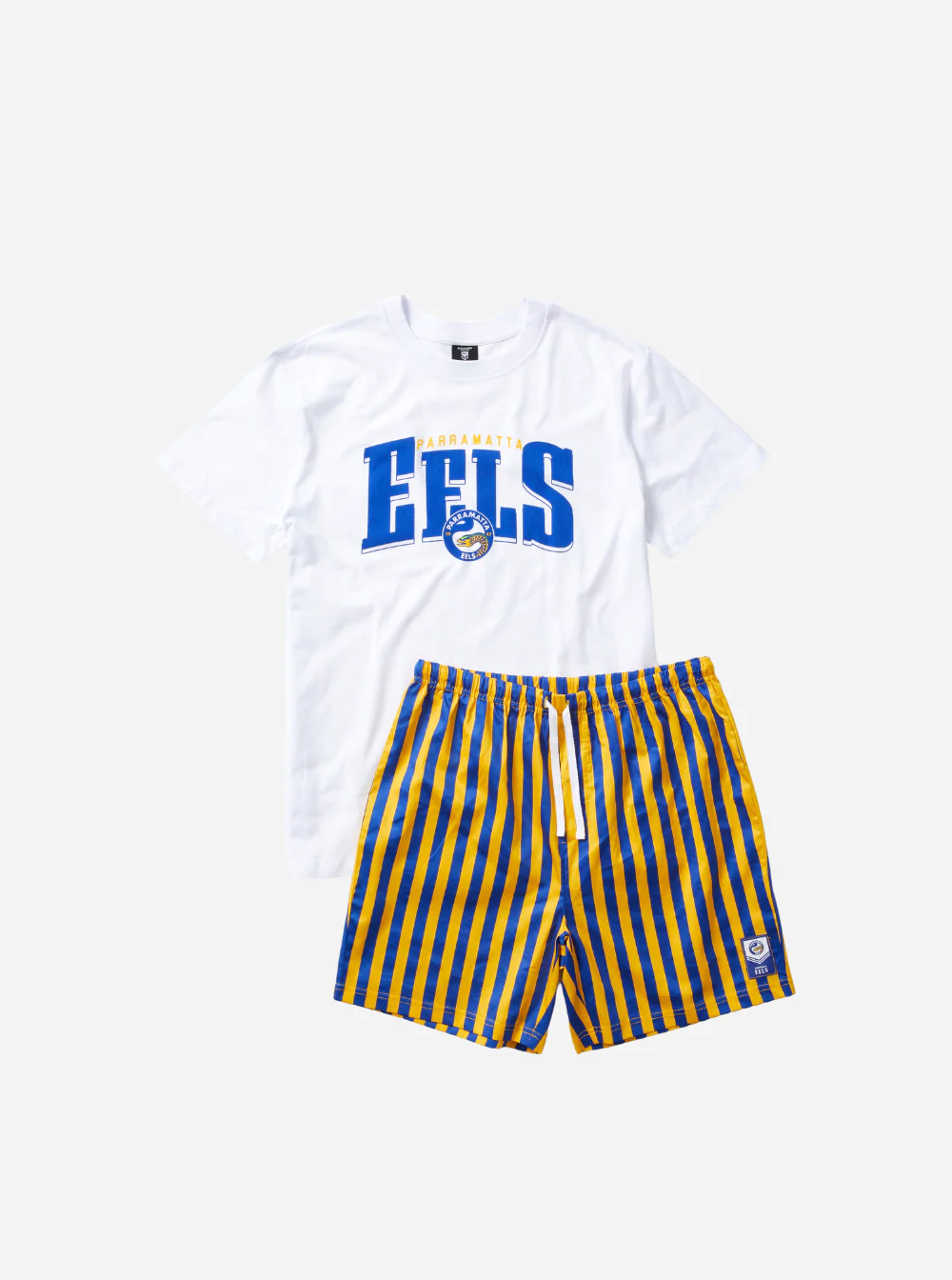 Parramatta Eels Bleacher Athletic Adult T-Shirt and Short PJ Set
